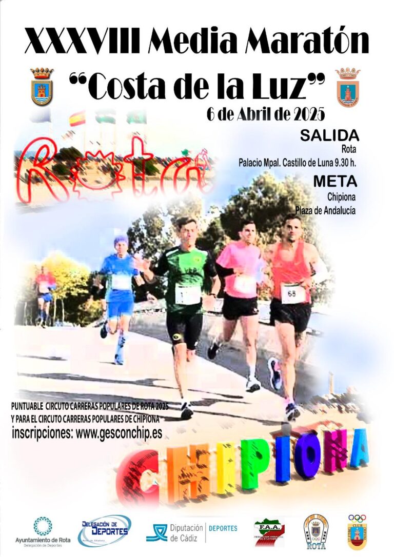 La XXVIII media maratón «Costa de la Luz» transcurrirá por Costa Ballena el 6 de abril de 2025